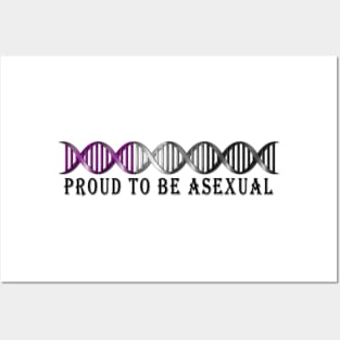 Asexual Pride Flag Colored DNA Strand Posters and Art